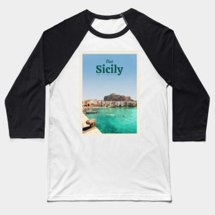 Visit Sicily Baseball T-Shirt